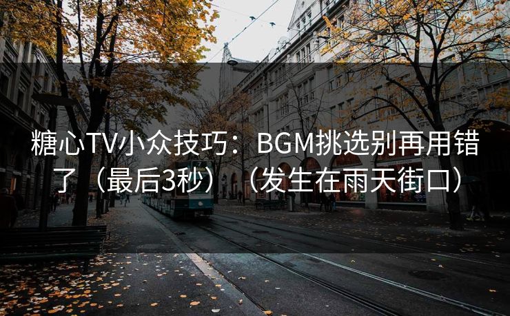 糖心TV小众技巧：BGM挑选别再用错了（最后3秒）（发生在雨天街口）