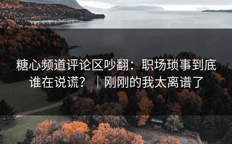 糖心频道评论区吵翻：职场琐事到底谁在说谎？｜刚刚的我太离谱了