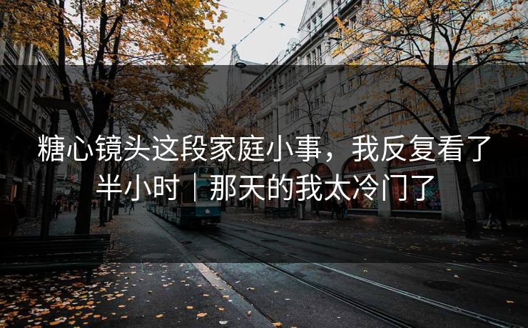 糖心镜头这段家庭小事，我反复看了半小时｜那天的我太冷门了