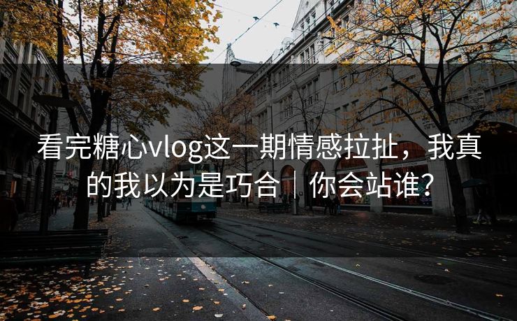 看完糖心vlog这一期情感拉扯，我真的我以为是巧合｜你会站谁？