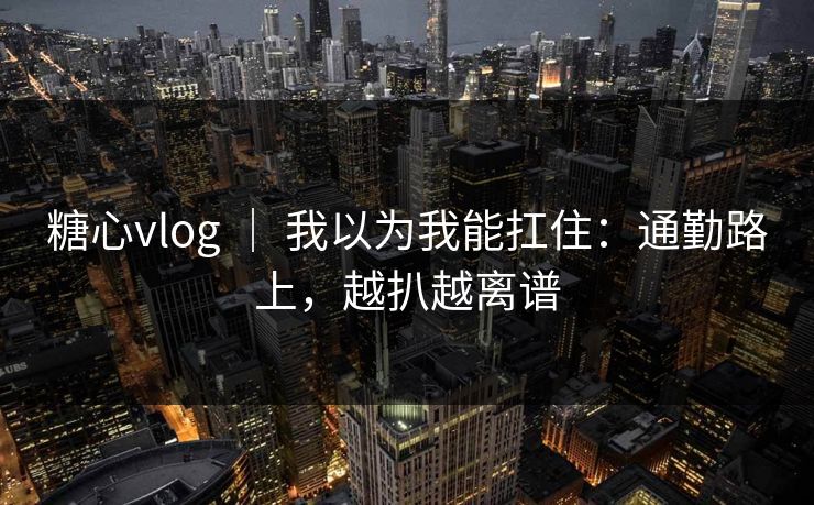 糖心vlog ｜ 我以为我能扛住：通勤路上，越扒越离谱