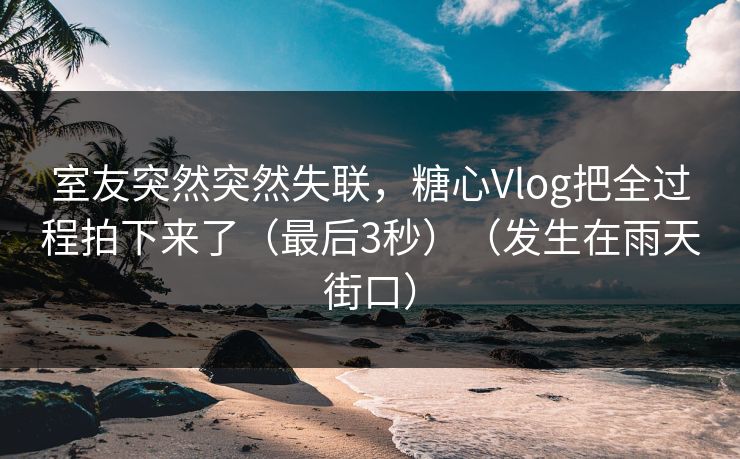 室友突然突然失联，糖心Vlog把全过程拍下来了（最后3秒）（发生在雨天街口）