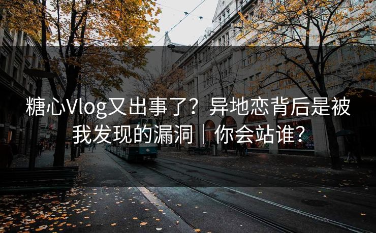 糖心Vlog又出事了？异地恋背后是被我发现的漏洞｜你会站谁？